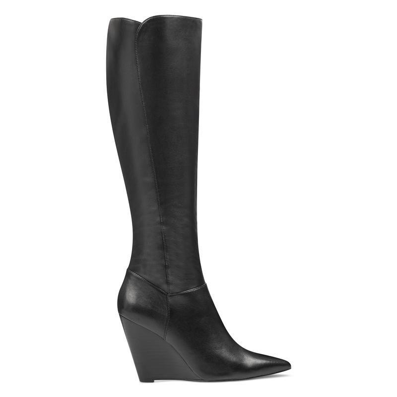 Varin Wide Calf Wedge Boots - Nine West Clearance