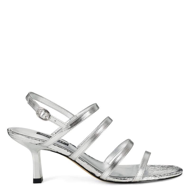 Smooth Heeled Strappy Sandals - Nine West Clearance