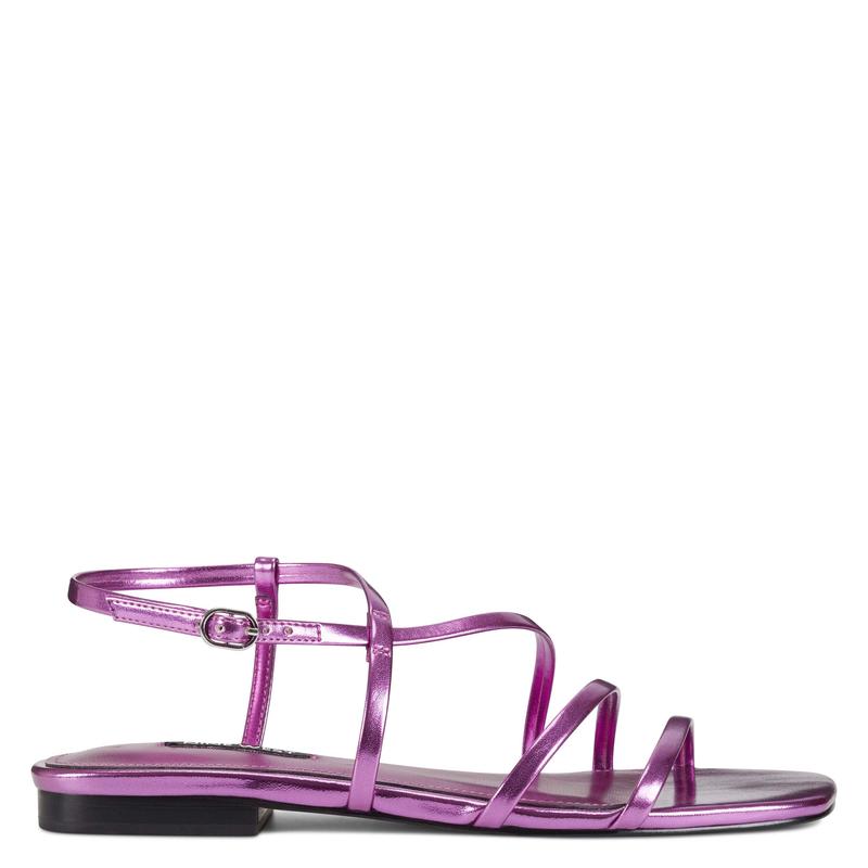 Mani Strappy Flat Sandals - Nine West Clearance