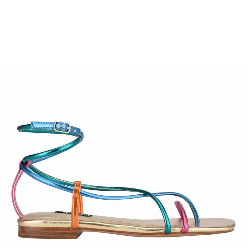 Mandie Strappy Flat Sandals - Nine West Clearance