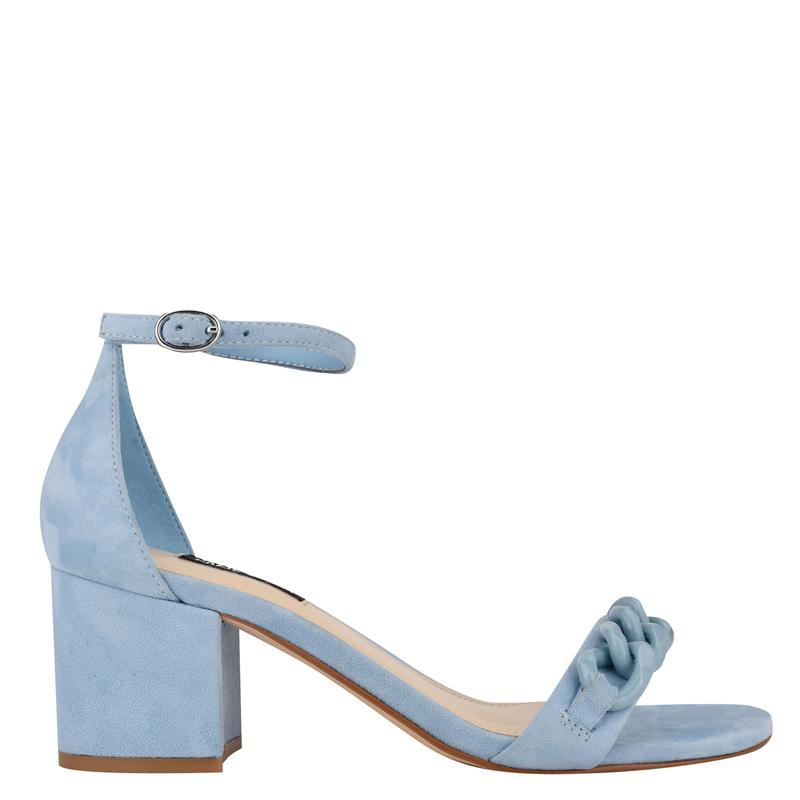 Kimba Ankle Strap Block Heel Sandals - Nine West Clearance