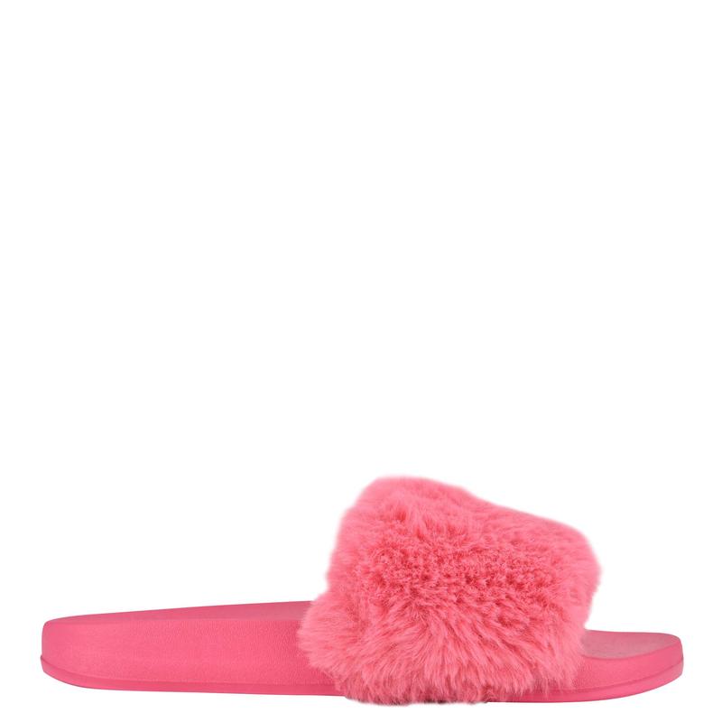 Stayhome Cozy Flat Slide Sandals - Nine West Clearance