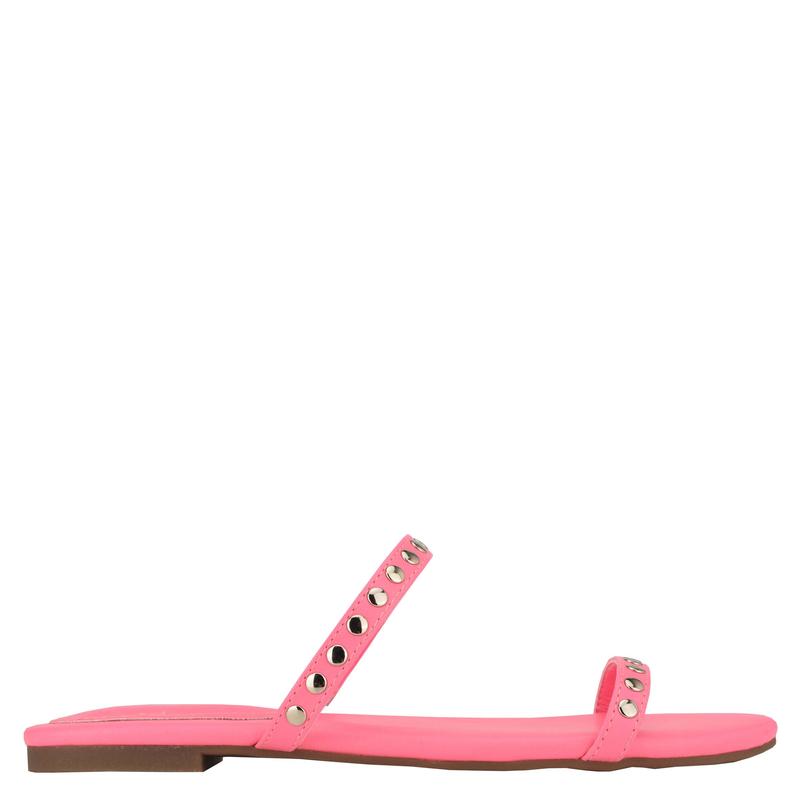 Brandie Flat Studded Slide Sandals - Nine West Clearance - Click Image to Close