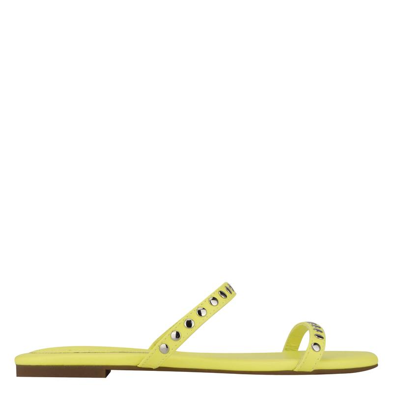 Brandie Flat Studded Slide Sandals - Nine West Clearance