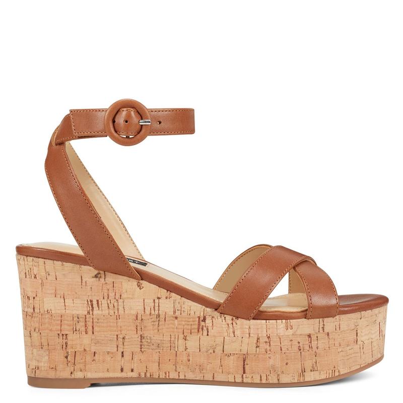 Janessa Ankle Strap Wedges - Nine West Clearance - Click Image to Close