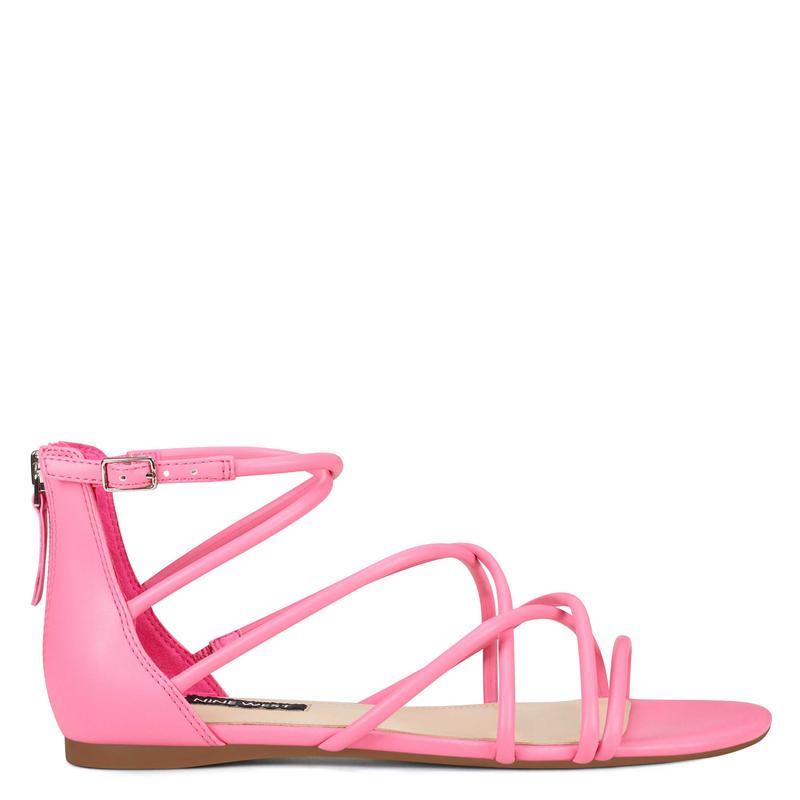 Whisper Flat Strappy Sandals - Nine West Clearance - Click Image to Close